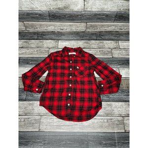 Abercrombie Kids Red Plaid Long Sleeved Flannel